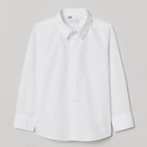 H&M white button down long sleeve size 7-8
